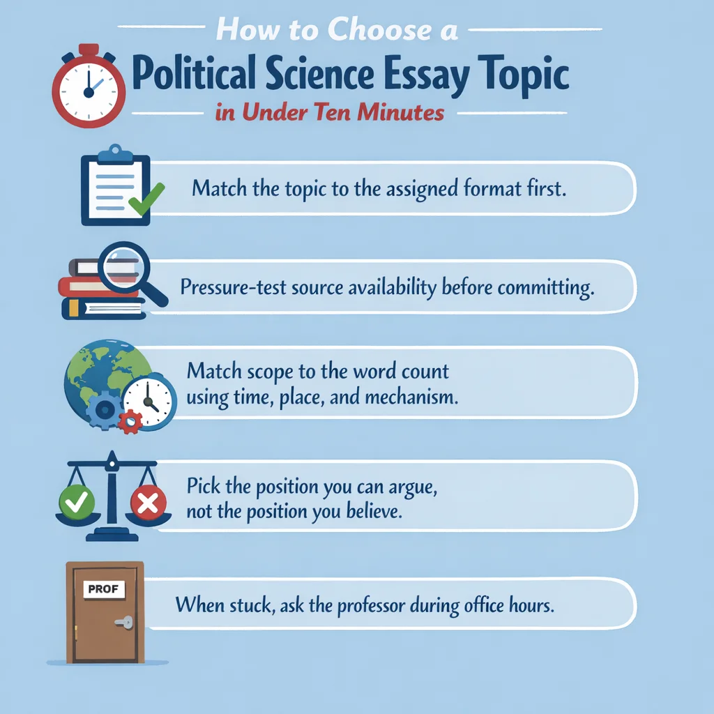 How to choose a political science essay topic in under ten minutes