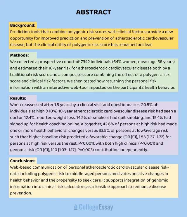 Sciences Research Paper Abstract Example